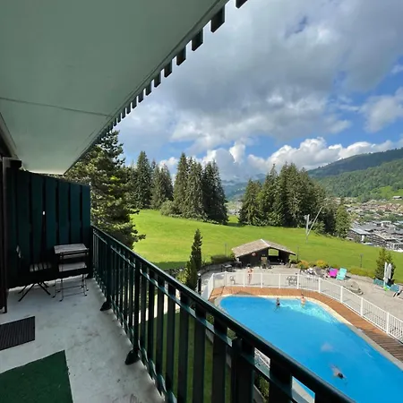 Studio Ski Aux Pieds Vue Superbe Sur Les Pistes Les Gets Exterior photo
